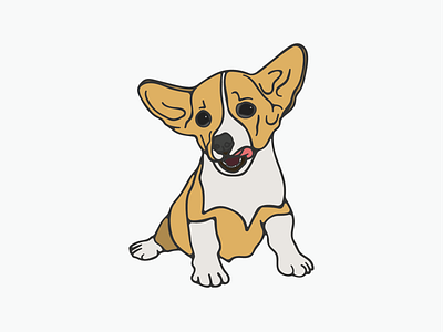 Corgi adobe illustrator adobe illustrator cc animal corgi design dog dog art graphic design illustration vector