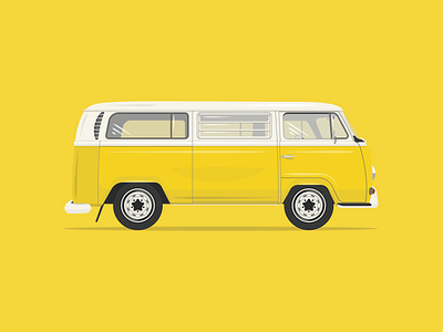 Campervan adobe illustrator adobe illustrator cc campervan design graphic design illustration vector volkswagen white yellow