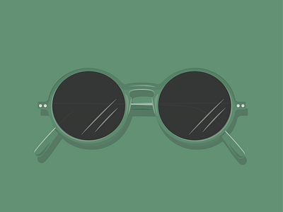 Green Sunglasses adobe illustrator adobe illustrator cc design glasses graphic design green illustration shades summer sun sungalsses vector