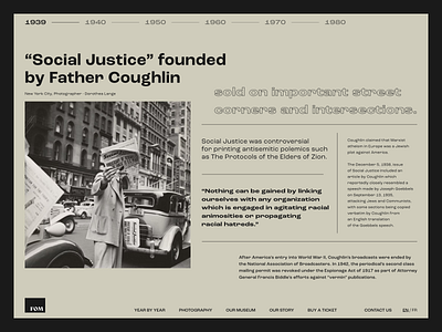 FOM History Website branding history minimal web design website
