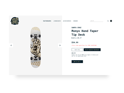 Urban Skate Decks store web design