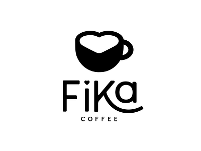Fika Coffee Logo branding graphic design logo logo design typography vector