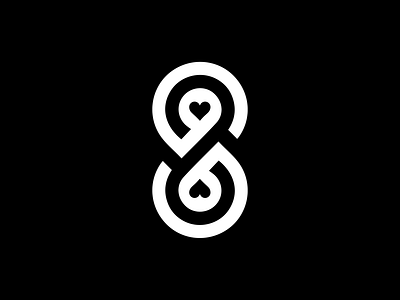 8 + infinity + 🖤 custom lettering custom logo icon logo vector