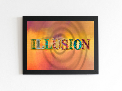 Illusion Effect design digital art digital illustrations effects glitch illustrator papercutillustration typography