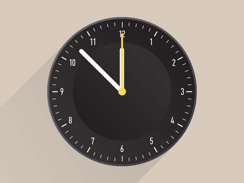 Time to Waste analog animation black braun clock gif grey illustration minutes time