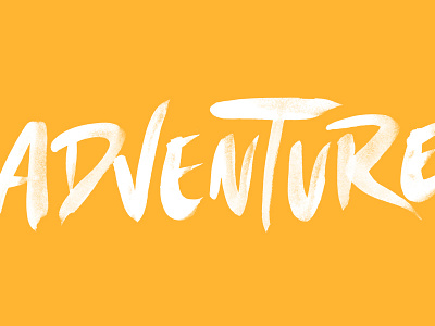 Adventure adventure brush orange paint script type typography wordmark