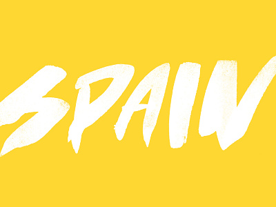 Spain brush europe script spain travel type typography yellow