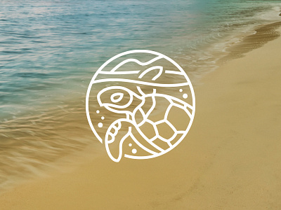 British Virgin Islands animal beach icon iconography islands logo monoline turtle waves