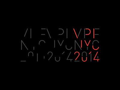 VPF NYC 2014 identity logo nyc publishing red stencil type video