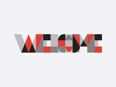 Welcome pattern transparency type typography