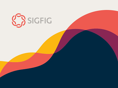 SigFig Waves blossom branding financial flower identity logo spirograph waves wordmark