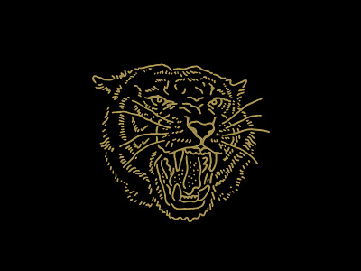 El Tigre 2.0 animal cat gold illustration tiger