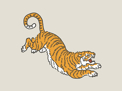 Tiger animal cat illustration tattoo tiger