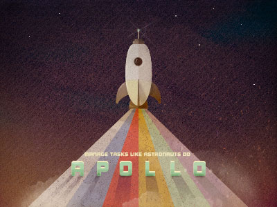APOLLO-TASK 8bit apollo illustration logo packaging starship taskmanager