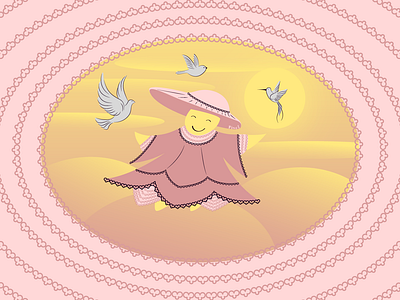 Unity with nature birds happiness vector vector illustration дизайн иллюстрация