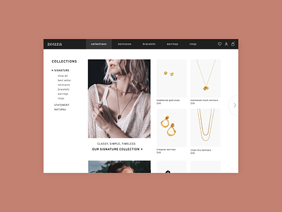 eCommerce Landing Page daily 100 daily 100 challenge daily ui daily ui challenge dailyui dailyui 003 dailyuichallenge design ecommerce ecommerce landing page ecommerce shop ecommerce ui jewelry shop jewelry store landing page online shop online shopping shop landing page ui design web design