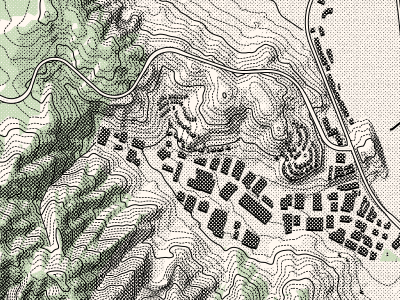 Halftone Relief cartography hillshade map mapbox maps openstreetmap osm tilemill tm2