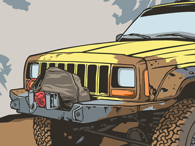 Cherokee Classic colorado illustration jeep offroad vector