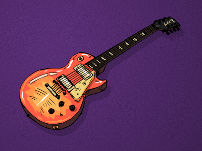 Les Paul guitar illustration les paul music