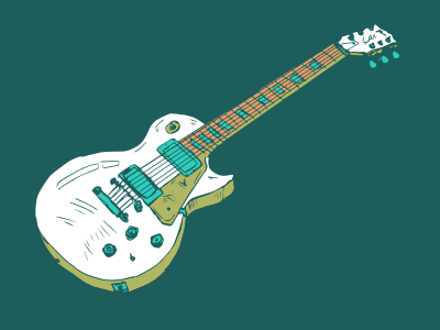 Guitar 2 guitar illustration les paul music