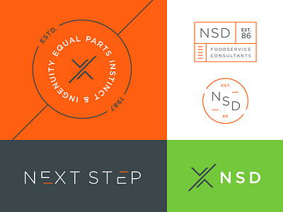 Next Step Design Logos badge branding identity lockup logo seal typography vitamin