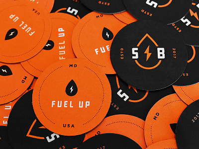 Sidebar Coffee Coasters branding coasters coffee design estd maryland orange print
