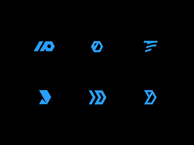 Logo Marks arrow blue chevron identity mark tech