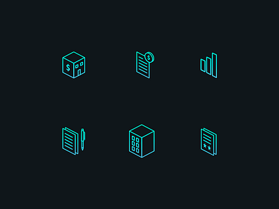 Isometric Icons finance gradient icons isometric outline vector