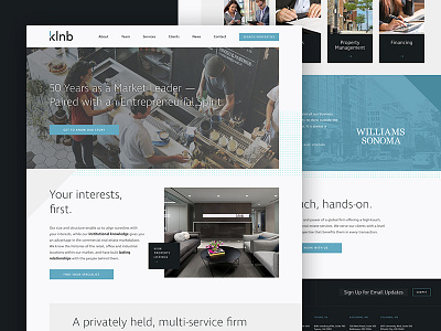 KLNB Site 2018 clean modern real estate realty rebrand website