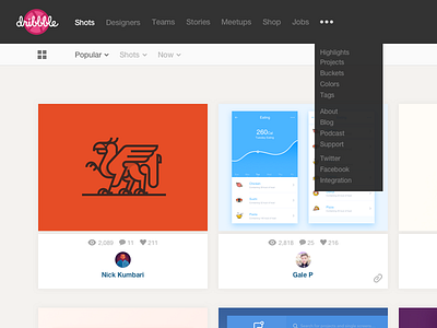 Dribbble subtle redesign