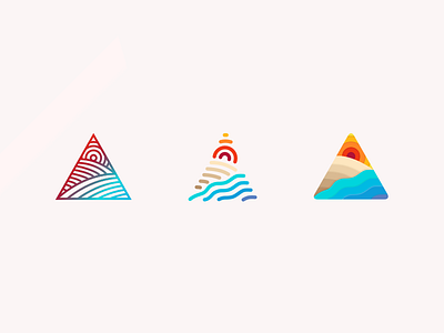 Summer School iterations beach emblem illustration logo summer sun vector waves