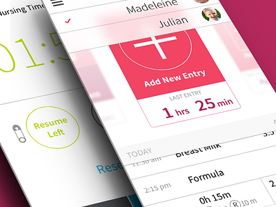 Total Baby App Redesign app flat interface ios7 iphone minimal redesign ux