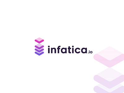 Infatica.io branding clean clever design eye catching eyecatching flat gif animated gif animation gradient graphic design icon identity illustrator lettering logo minimal typography vector