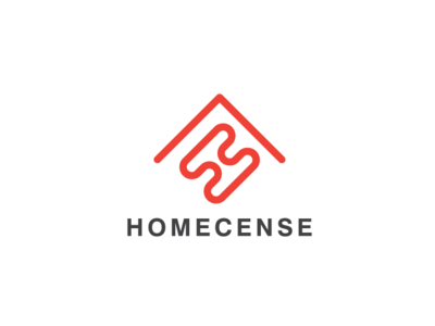 Homecense branding clean clever design eye catching eyecatching fingerprint flat gif animation gradient graphic design home icon identity illustrator lettering logo minimal typography vector