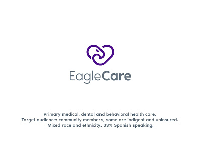 Eaglecare branding care clean clever denatl design eagle eye catching eyecatching flat gradient graphic design icon identity lettering logo medical minimal typography vector