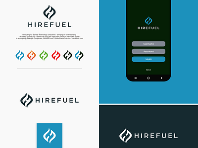 Hire Fuel branding clean clever design eye catching eyecatching flat fuel gradient graphic design icon identity lettering logo minimal typography vector