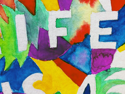 Life is A Team Sport jointogetherpdx lettering watercolor