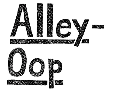 Alley-Oop lettering texture