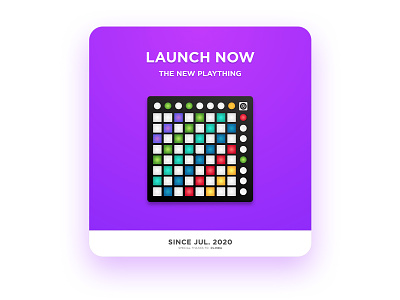 LAUNCH NOW ! 2020 - full version design illustration keyboard launchpad midi music novation sketch ux vector