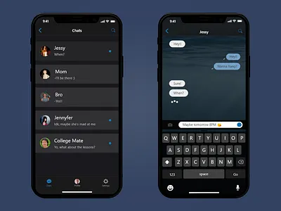 Ui Design - Chat App apple apple design chat chat app chatting graphic design ios app iphonex ui ui ux uidaily uidaily013 uidailychallenge uidesign