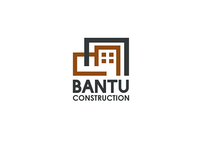 BANTU Construction logo branding construction company logodesign logotype