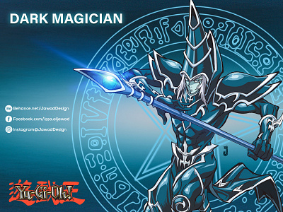 Dark Magician Character Design blackmagic characterdesign dark design graphic design illustraion pentagram photoshop wacom yugioh