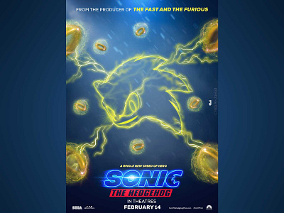 Sonic The Movie Poster art design graphic design photomanipulation photoshop photoshop art poster sonicthemovie