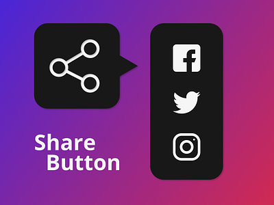 Share Button app design button dailyui design graphic design share ui web design