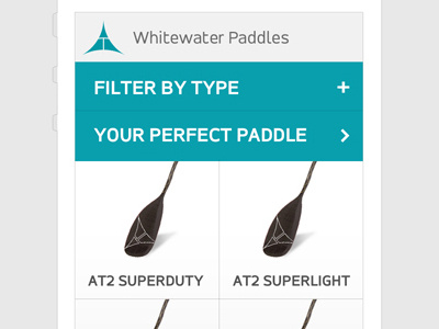 Mobile products page filter mobile paddles products