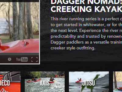 Kayaking video widget