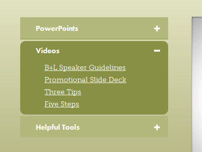 accordion menu