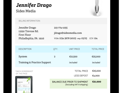 iPad invoice checkout e commerce invoice ipad