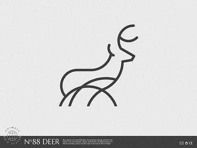 deer animal animal logo animals brand branding creative deer deer logo design grid grid design grid system grids identity illustrator logo vector