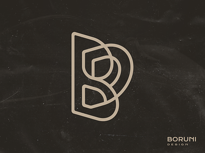 boruni design bd brand creative design identity illustrator isometric letter logo monogram typogaphy vector